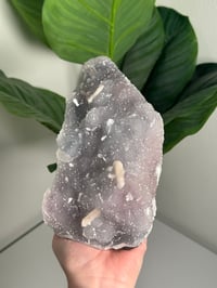 Image 3 of XL SELF STANDING COTTON CANDY APOPHYLITE CUT BASE WITH STILBITE -INDIA- D