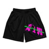 Pink/Green Logo Unisex mesh shorts
