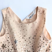 Image 3 of H&M Girls Sequined Sleeveless Light Apricot Tulle Dress