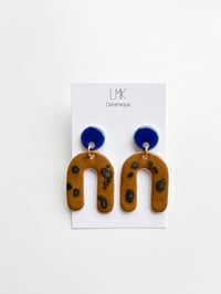 Paire de boucles d'oreilles céramique ARCADI bleu