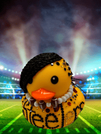 Image 3 of Steelers Fans Designer Rubber Duck