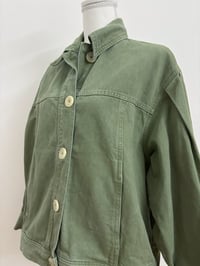 Image 2 of Zara green denim jacket // L