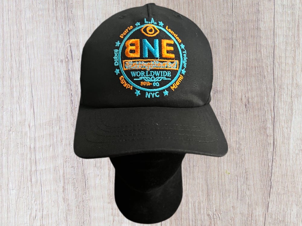 BNE WorldWide Hat 🌍 (orange and blue)