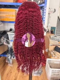 Image 1 of 99j Curly 24inch 4x4 Closure Wig TP LACE