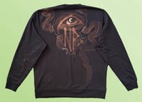 Image 2 of “THE MONSTER” CUSTOM BLEACH PAINTED PULLOVER SWEATSHIRT LARGE
