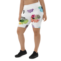 Image 5 of FLORAL BIKER SHORTS