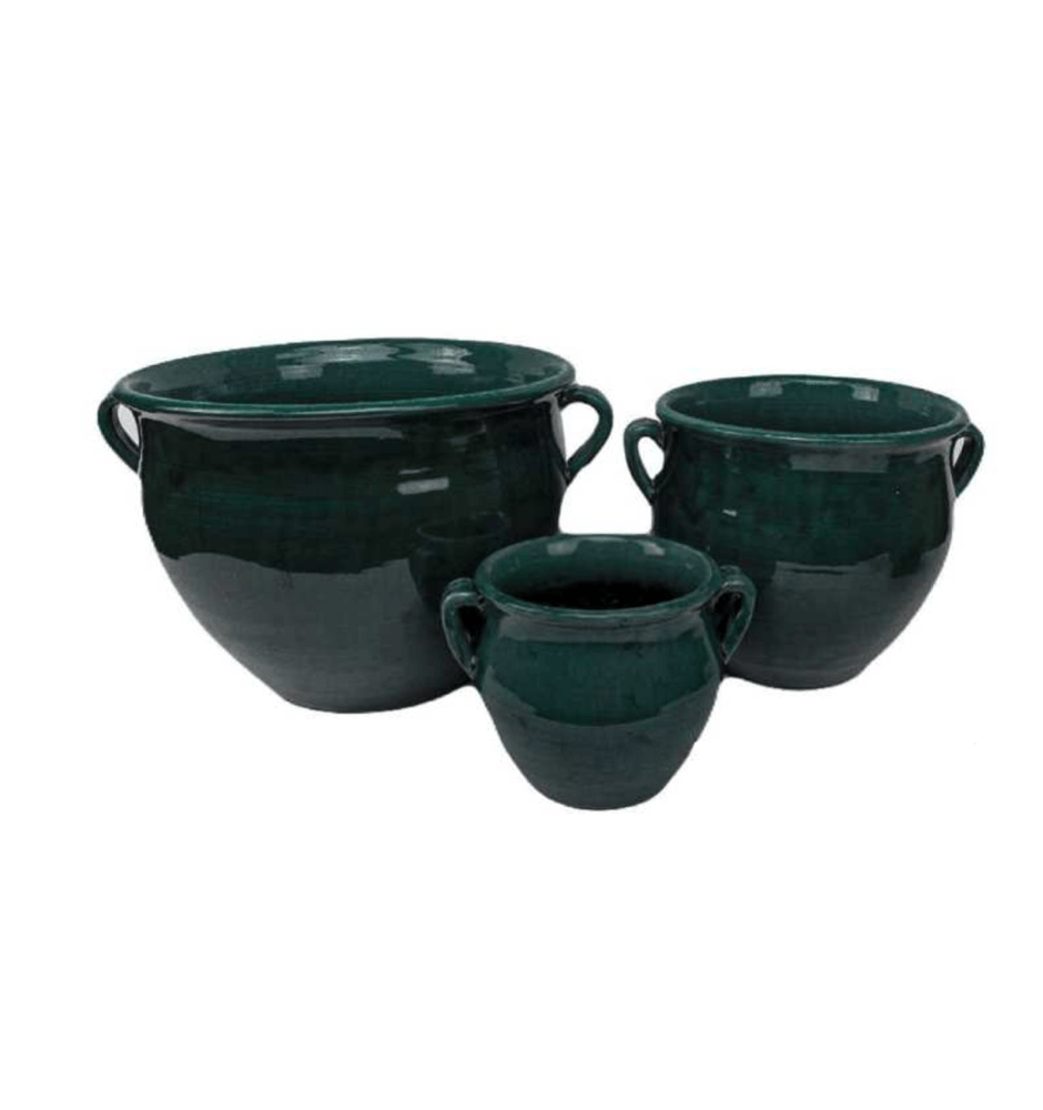 Image of Forest Green Glazed Pot 