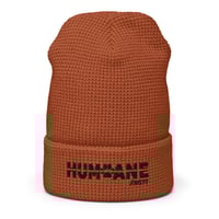 Image 3 of Humane thin orange line Waffle beanie