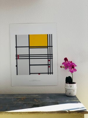 Série de 5 planches Piet Mondrian .