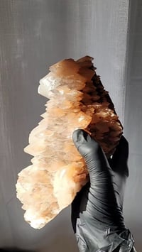 Image 5 of 4.2lb Mangano Pagoda Calcite with Hematite Crystal Specimen 