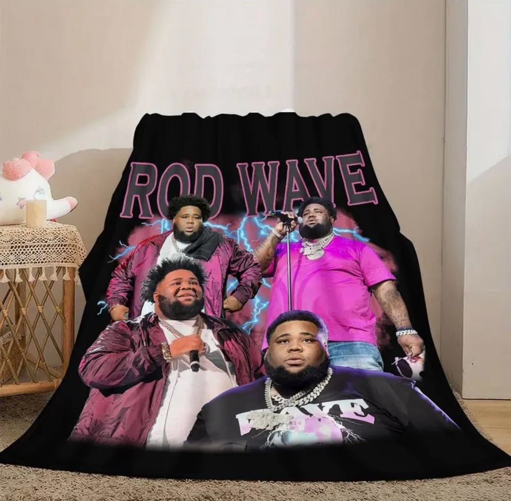 Image of Rod Wave 80x60in Fleece Throw Blanket
