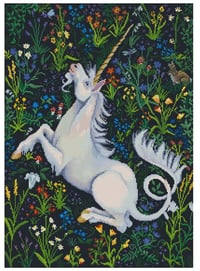 Image 2 of Unicorn Full Size Diamond Painting by Hannah Spiegleman 