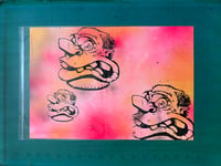 Image 2 of Good grief monoprint orange & red dust III