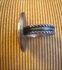 Image 3 of Artisan cool flat cabochon ring 