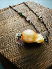 Image 6 of Treasure Of The Sea Pearl Pendant With Gemstone Fringe