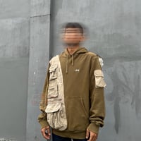 Image 5 of (L-XL) Stussy Hoodie Vest Reworked "Inuzuka" 531 