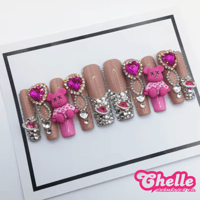 Pink Royalty XL Nail Set