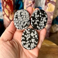 Image 1 of Snowflake Obsidian Flat Stone