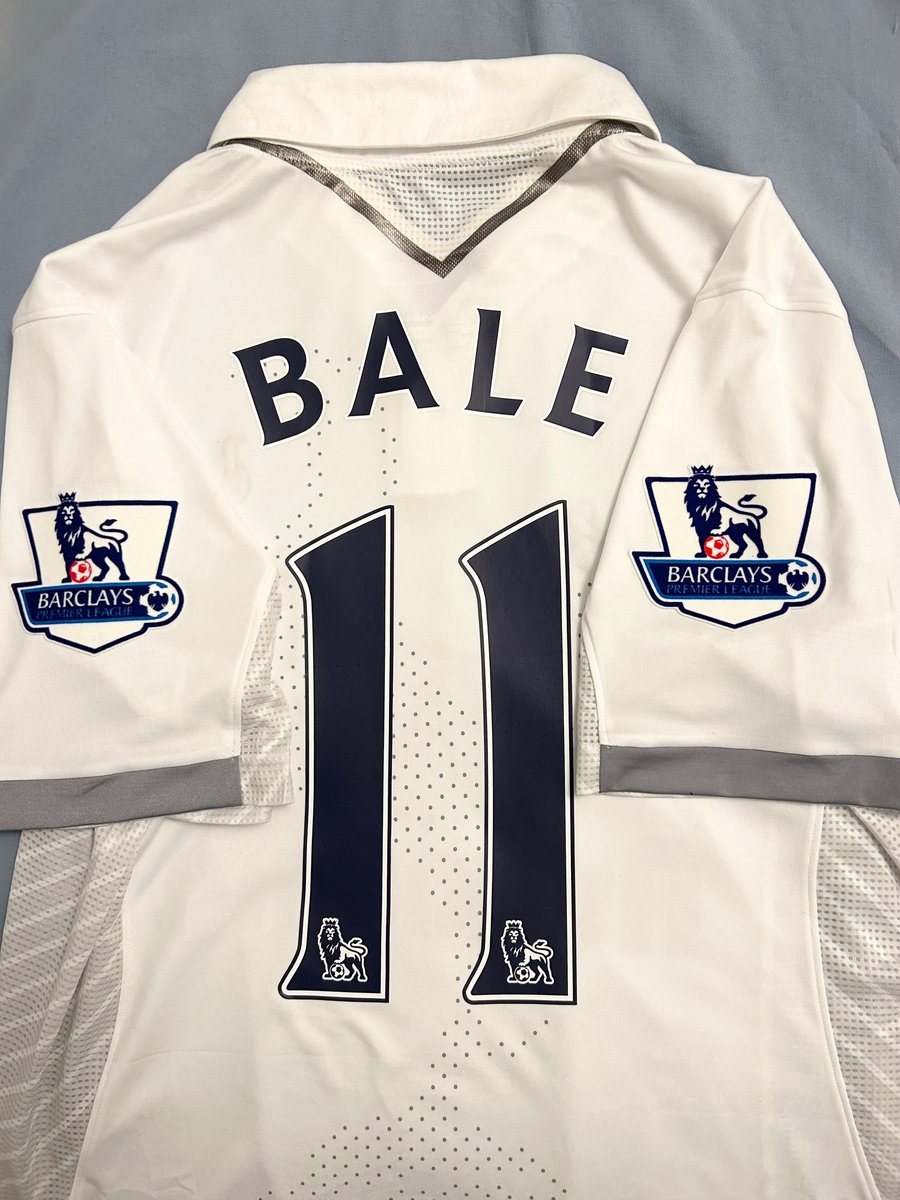 Image of Tottenham Hotspur “BALE 11” 2012/13 Home Shirt + PL patches, M