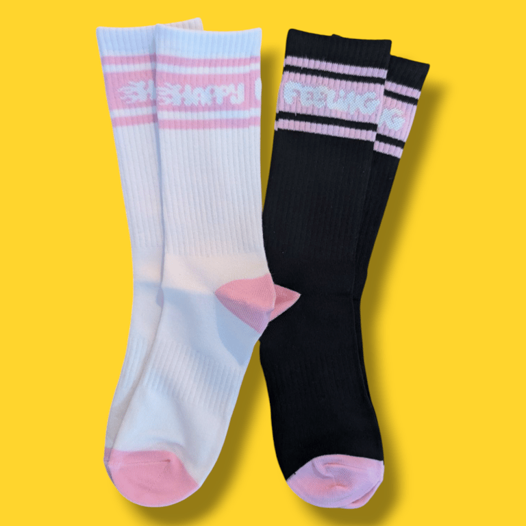 Flame Font Socks