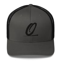 Image 2 of Olympia Logo Low Profile Trucker Cap (Black Logo)