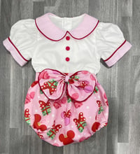 Minnie Mouse Xmas romper preorder link only 