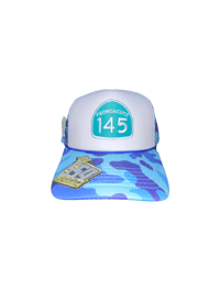 Blue & White Camo Trucker Hat 