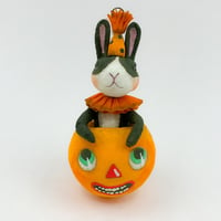 Image 2 of Vintage Inspired Dutch Rabbit in Jack O' Lantern