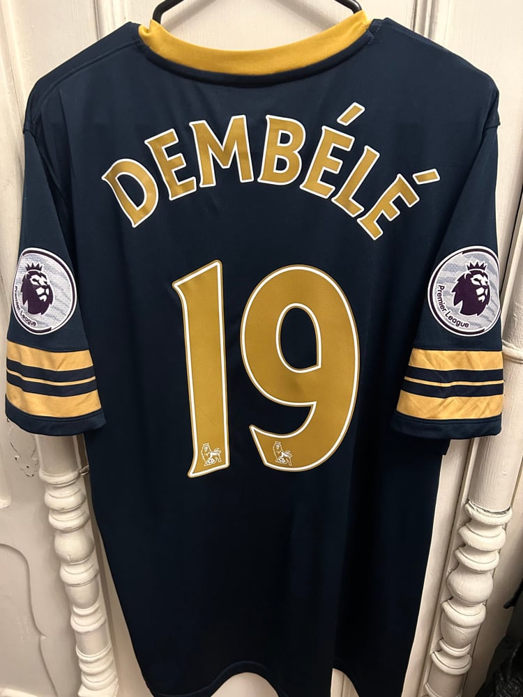 Image of Tottenham Hotspur “DEMBÉLÉ 19” 2016/17 Away Shirt + PL patches (XL)