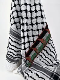 Image 3 of Premium Cotton Palestinian Flag Keffiyeh
