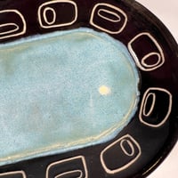 Image 3 of Retro Squares Oval Plate