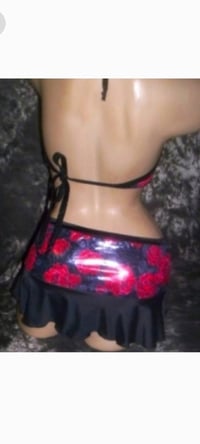 Image 3 of Red Rose Hologram 3 PC Skirt Set