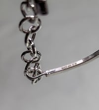 Image 3 of Sterling Silver Single Bar + Handmade Chain Bracelet 