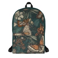 Image 1 of Boho Nature Cottagecore Inspired Butterflies In The Forest Backpack