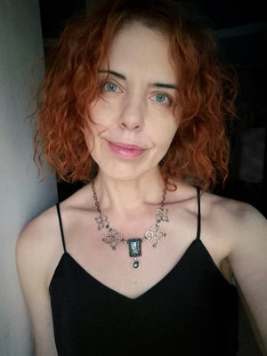 Labradorite and bullet casings necklace 