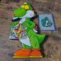 Image 1 of Yoshi wood cutout hand painted 