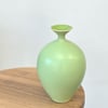 Spring Green Bud Vase with Flared Rim