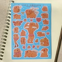 Image 1 of Buff Capybara Sticker Sheet