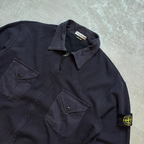 Image of SS 2000 Stone Island Ribbed Zip Up, size XL