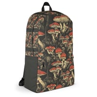 Image 3 of Dark Cottagecore Goth Inspired Vibrant Mushroom Backpack