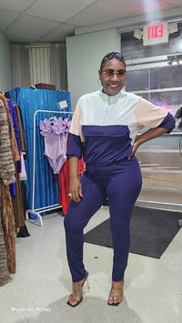 Image 4 of Blue on Blue jogger 