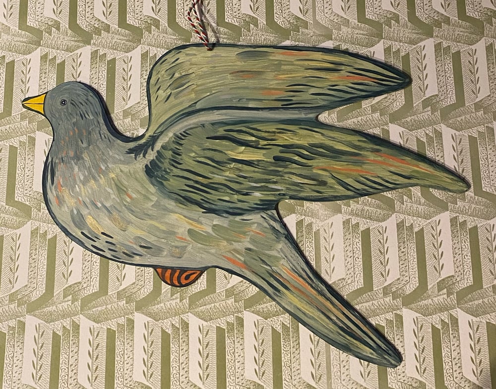 Image of Wooden painted bird D