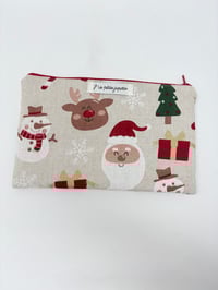 Image 4 of Pochette à livre LA LECTRICE toile de coton Noël