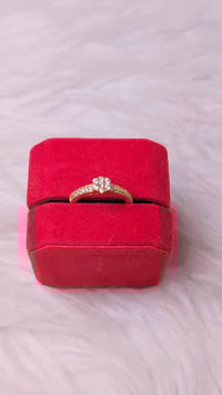 Image 2 of Flower I_Adjustable American Diamond Ring
