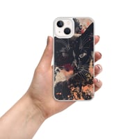 Image 23 of Beautiful Black Cat Face Splatter Painting Clear Case for iPhone®