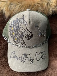 "Country Cute Horse" Hand-Burned Trucker Hat.