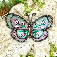 Image 2 of Folk Butterfly Pink & Green 