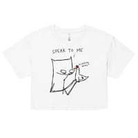 Image 6 of Women’s crop top speak to me 