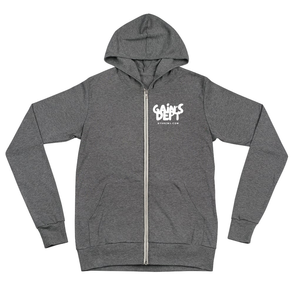 " Gain's Dept." Unisex zip hoodie