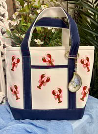 Image 2 of Lobster Tote - Small/Blue